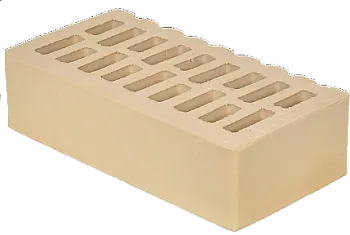 Кирпич керамический пустотелый  лицевой одинарный светлый с Фаской ГОСТ 530-2012 (Бежевый) (неотобра