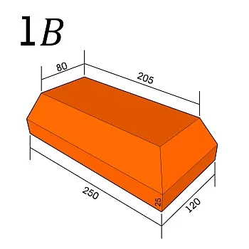 Кирпич фигурный 1В