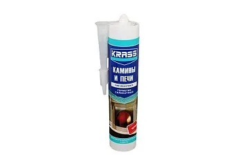 Герметик для печей KRASS 1500C силикатный Черный 300 мл.